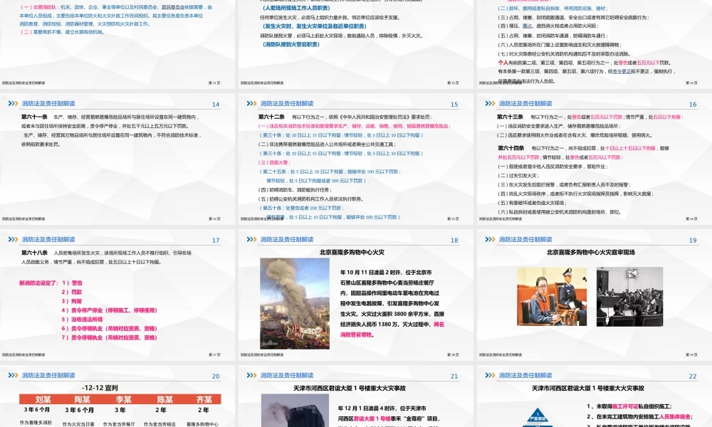 消防法及消防安全责任制解读