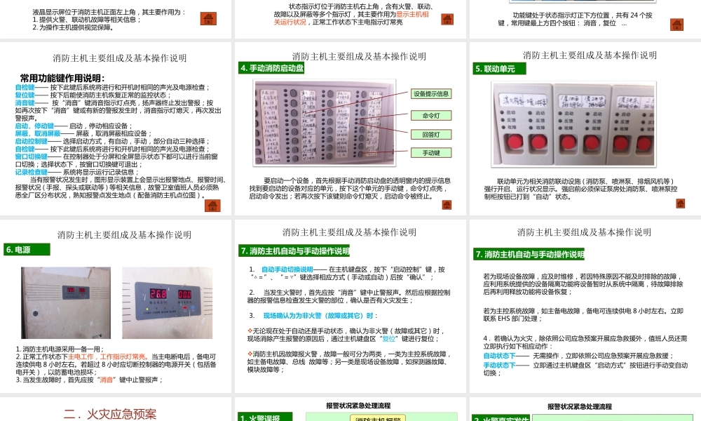 消防主机操作及火警处理说明