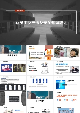 新员工安全生产知识及反三违培训