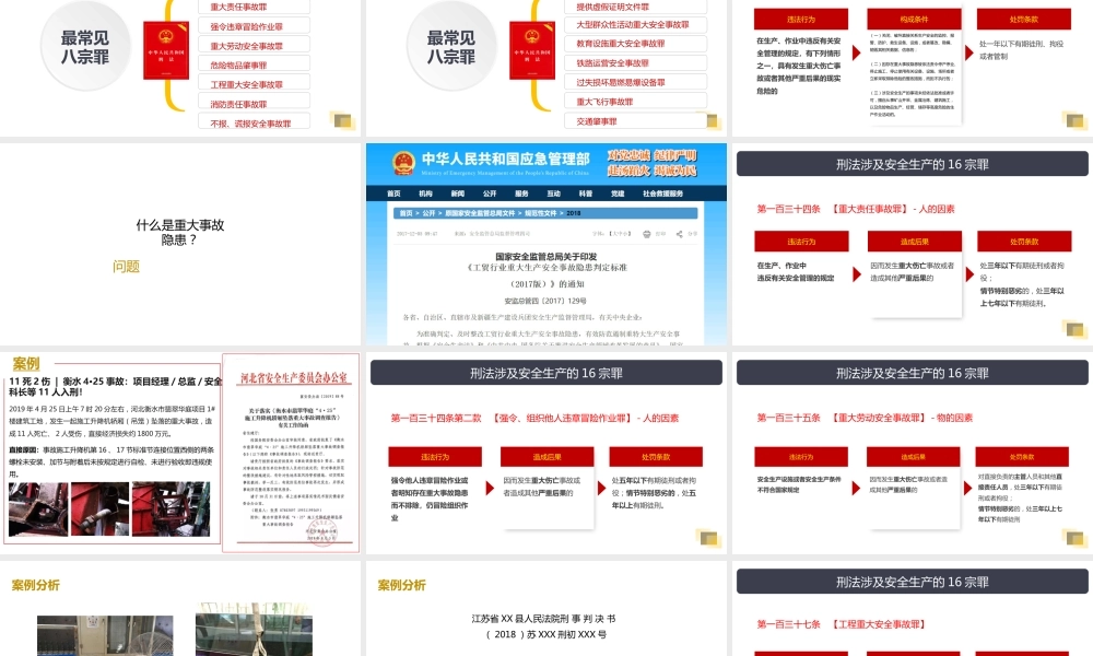 刑法修正案(十一)安全人16宗罪精讲