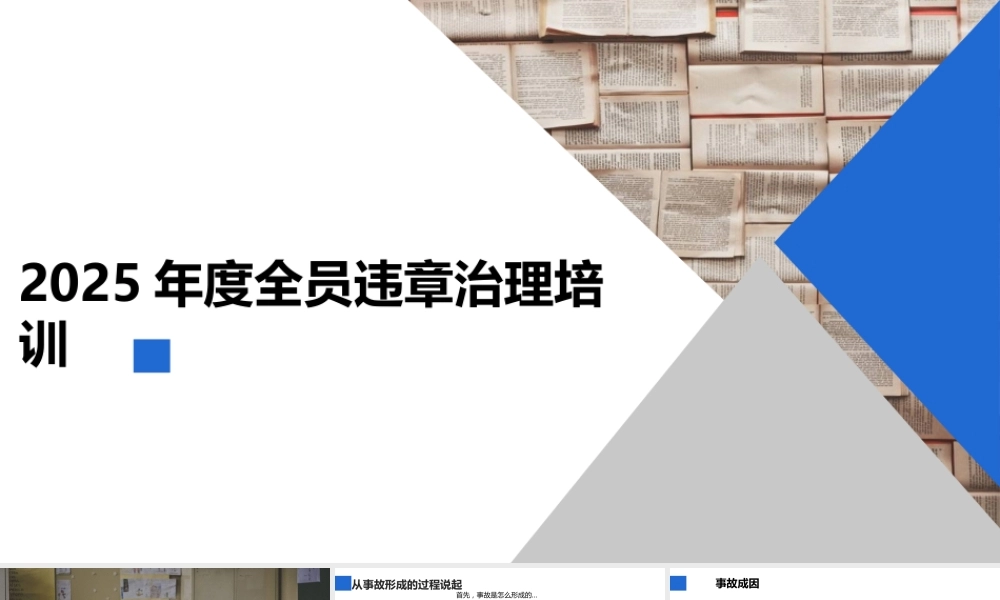 -2025年度全员违章治理培训