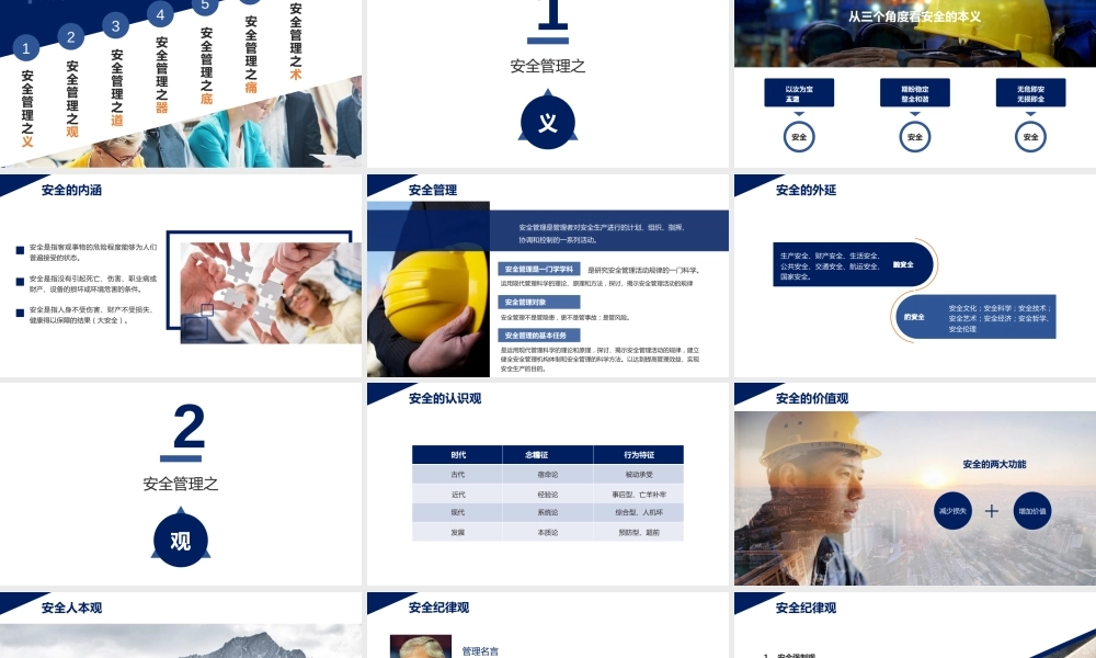 安全管理原理方法培训