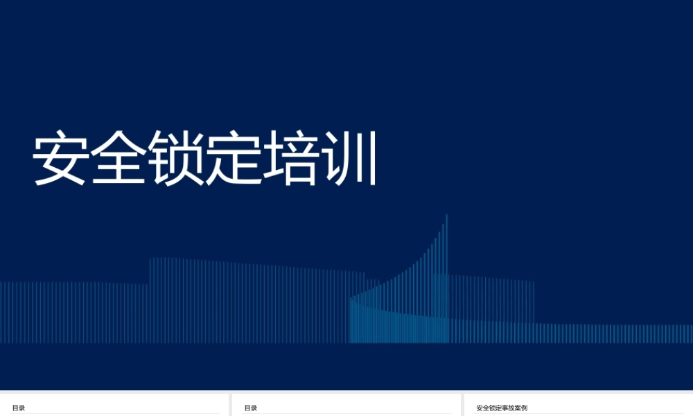 安全锁定专项培训