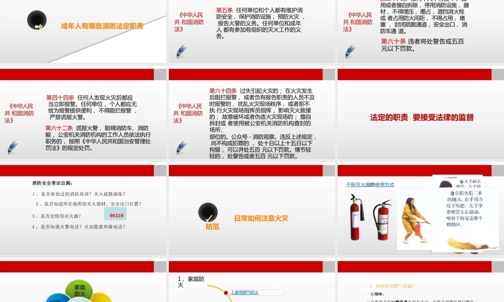 大学生消防安全培训