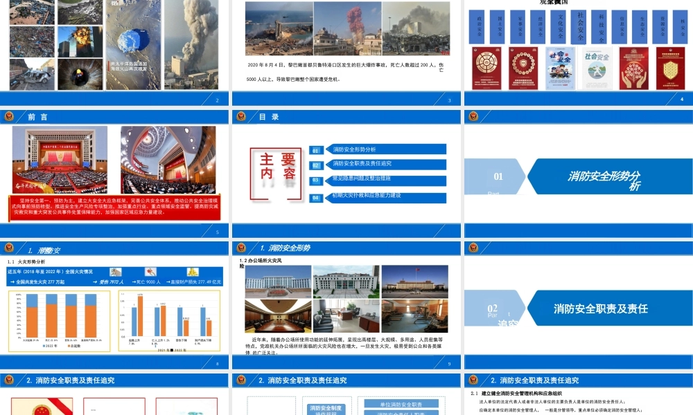 国家消防局系列消防安全培训课件-办公场所消防培训课件