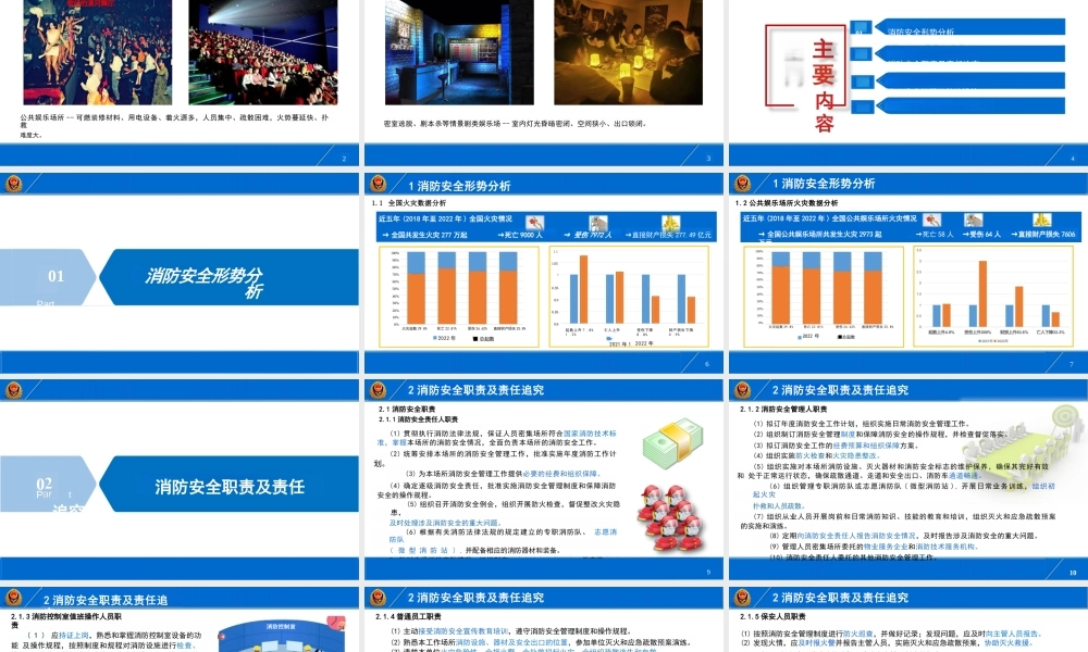 国家消防局系列消防安全培训课件-公共娱乐场所消防培训课件-90页