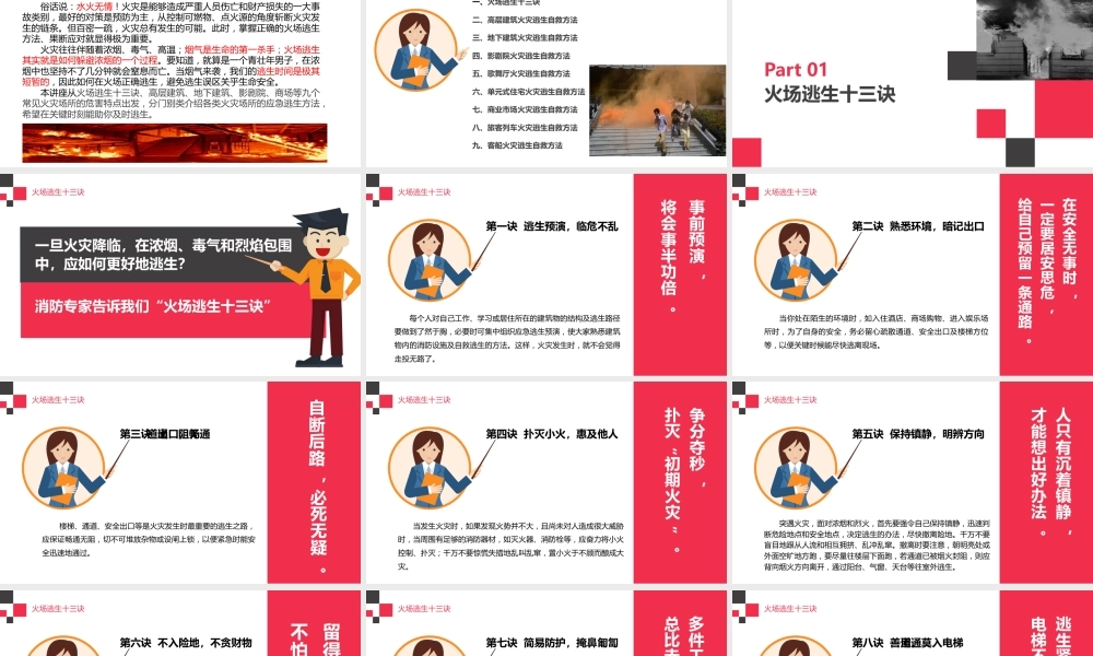 火灾逃生自救十三诀