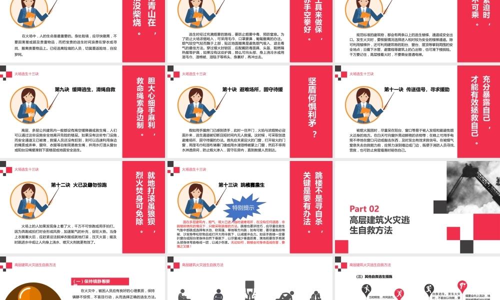 火灾逃生自救十三诀