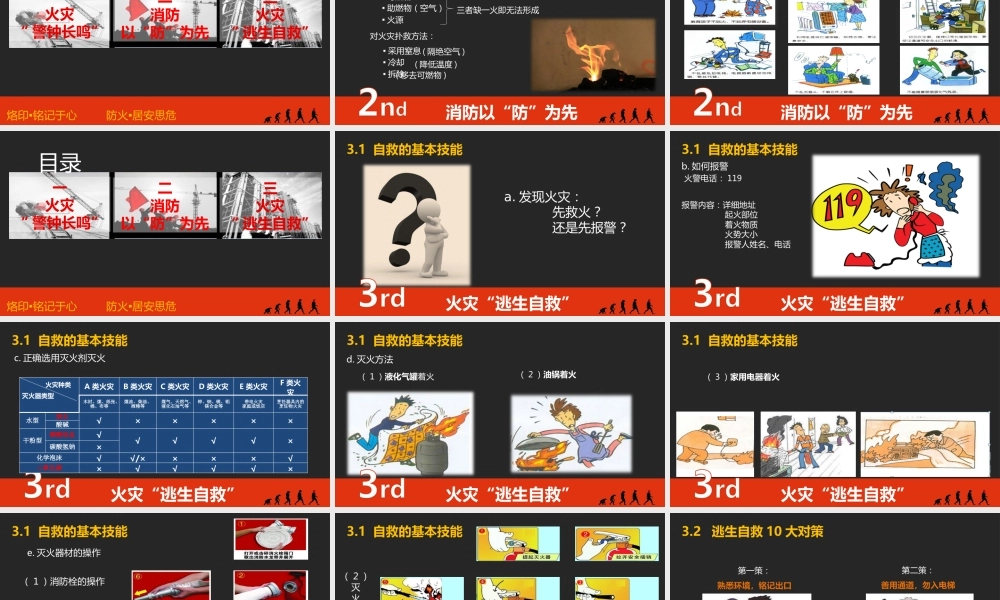 火灾消防逃生知识