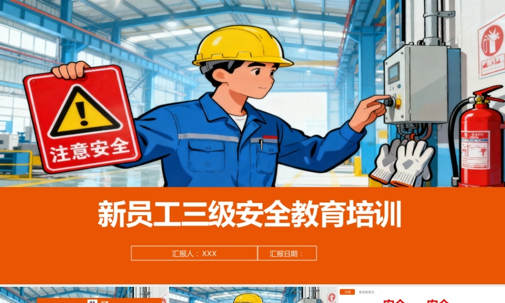 全面版新员工三级安全教育培训