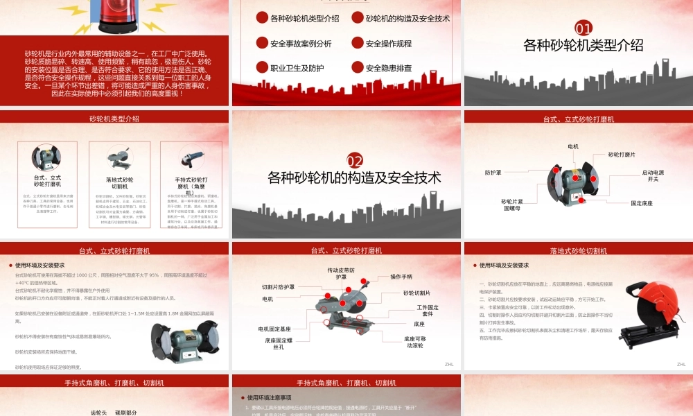 砂轮打磨机切割机手磨机安全操作培训