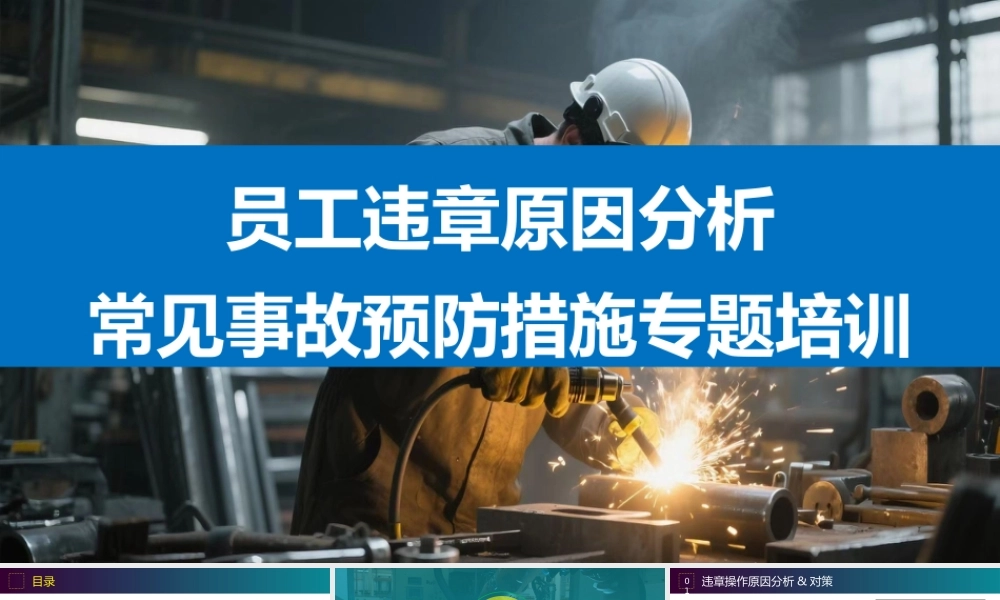 员工违章原因分析及常见事故预防措施专题培训