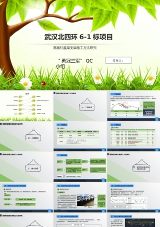 【QC】高墩柱盖梁无落地支架施工方法研究ppt（40页）