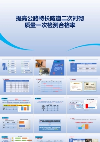 【QC】提高公路特长隧道二次衬砌质量一次检测合格率ppt（43页）