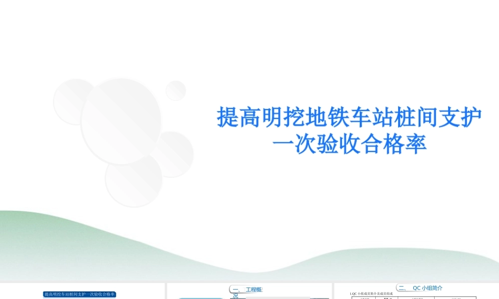 【QC】提高明挖地铁车站桩间支护一次验收合格率2020ppt(32页)