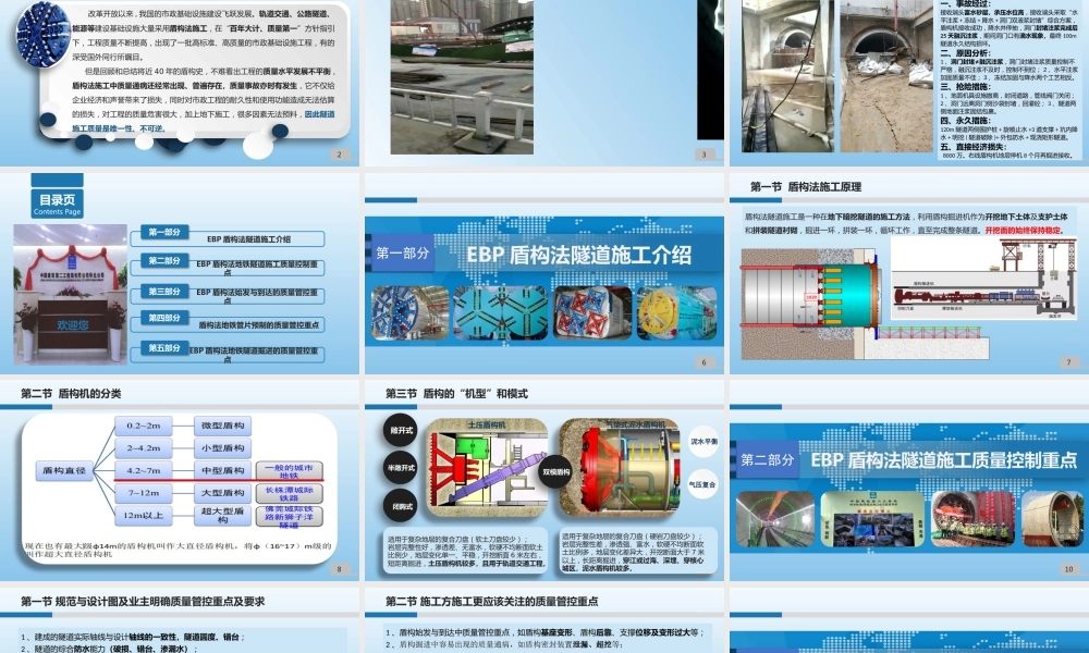 EPB盾构法隧道施工质量管控重点汇报2020PPT（50页）