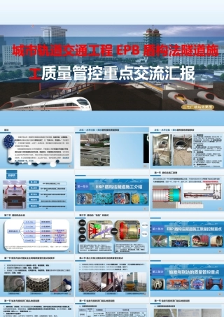 EPB盾构法隧道施工质量管控重点汇报2020PPT（50页）