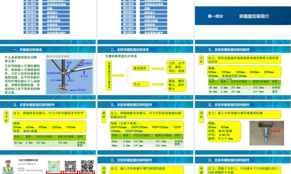 承插型盘扣式支模脚手架培训2024年ppt（73页）