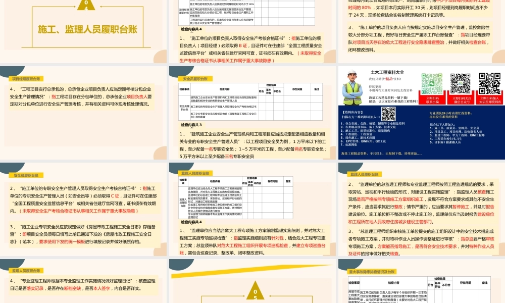 房屋市政工程安全生产重点检查清单2025ppt(60页)