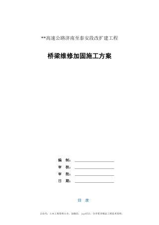 高速公路桥梁维修加固施工方案2021年（96页）