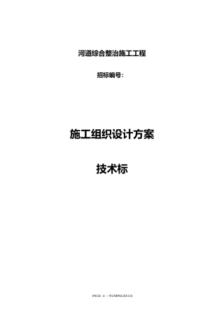 河道综合整治施工工程技术标2023年（133页）