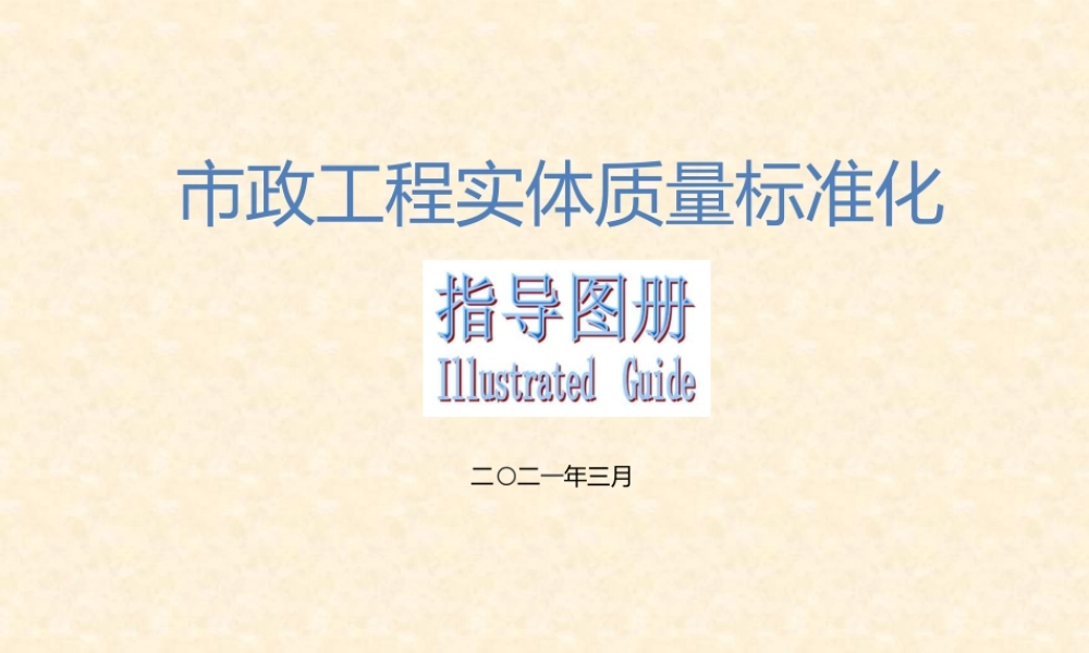 市政工程实体质量标准化指导图册2021版(69页)