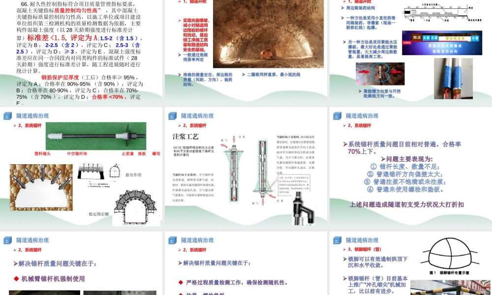 隧道工程质量通病治理讲义PPT(63页)
