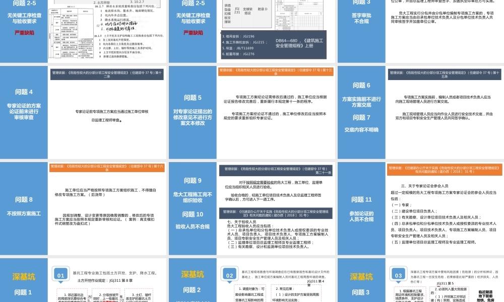 危大专项方案28条严重缺陷清单2025年ppt（41页）