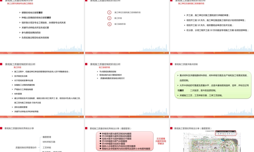 园林景观工程施工管理培训图文并茂ppt（90页）