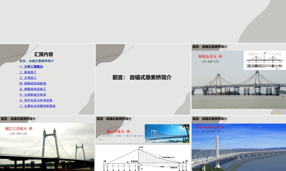 自锚式悬索桥施工技术PPT（202页）