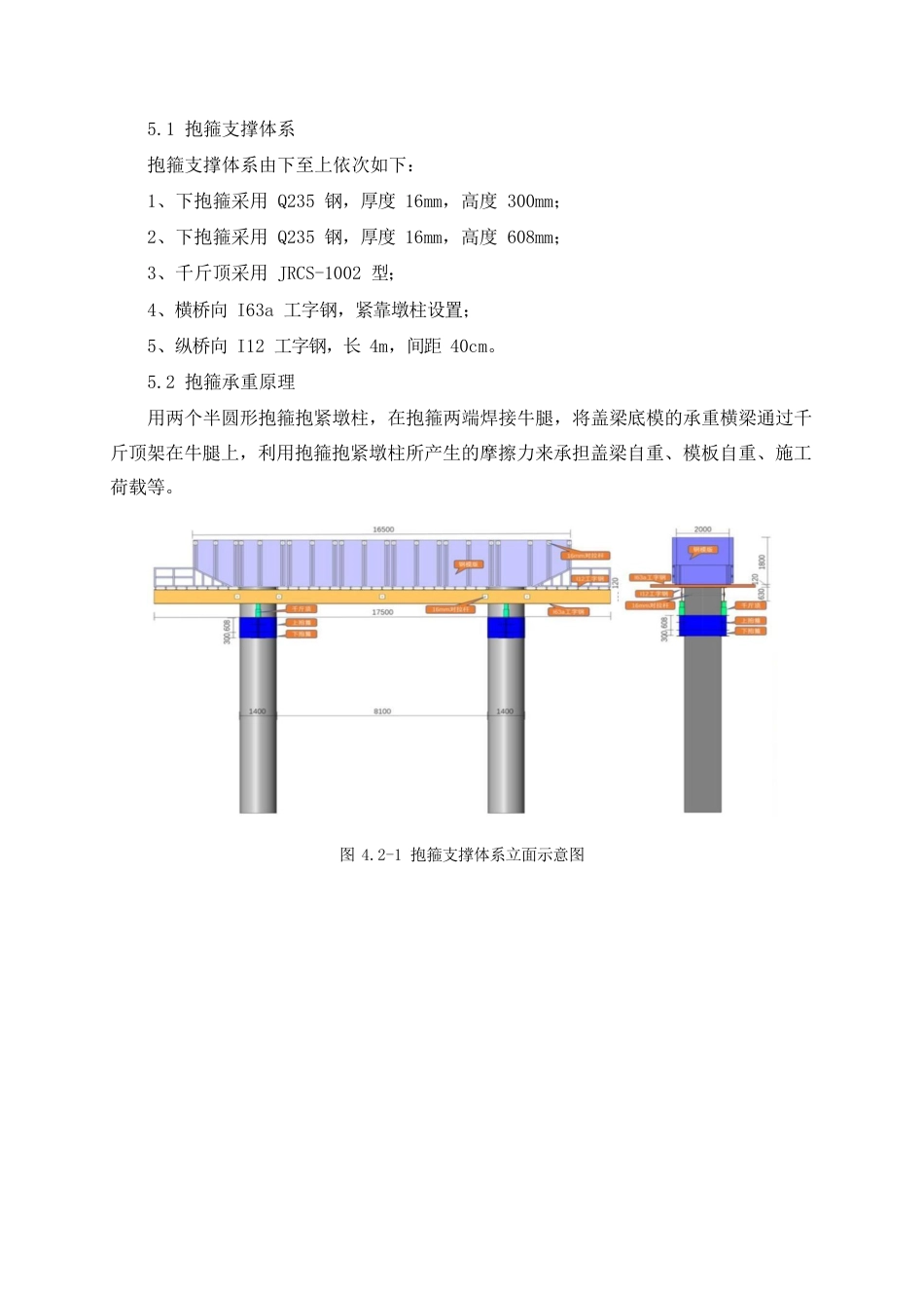 2023年盖梁抱箍法无支架施工工法word(16页)_第2页