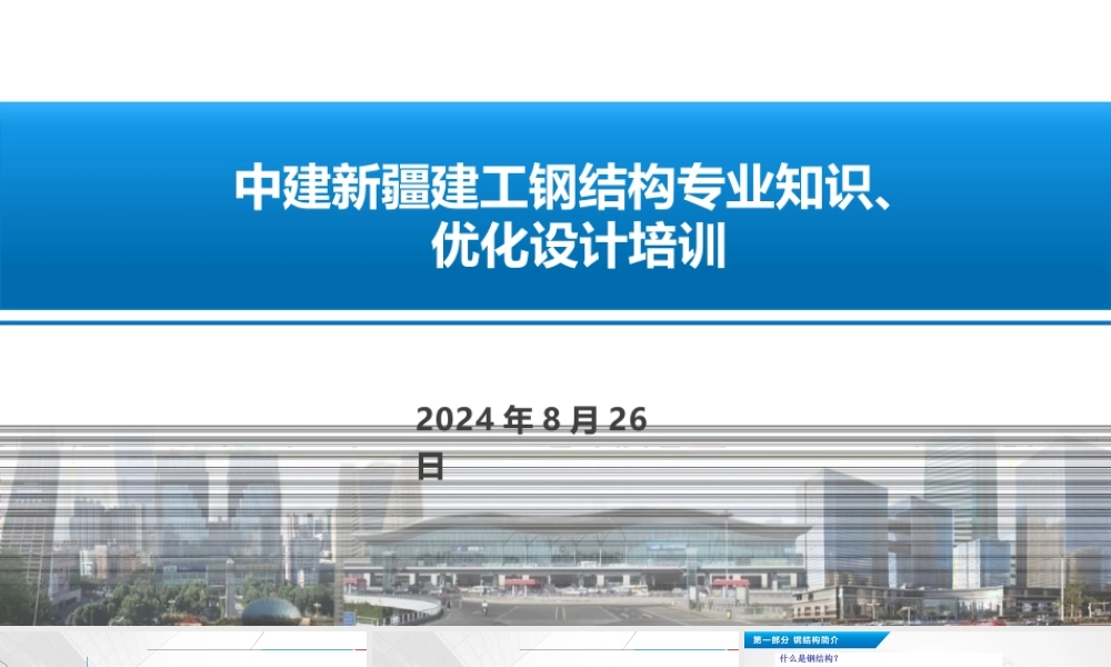 2024年钢结构专业知识、优化设计培训ppt（120页）