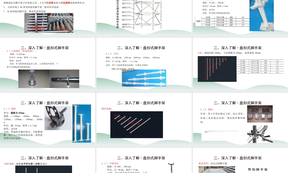 承插型盘扣式脚手架安全知识培训2023年ppt（78页）