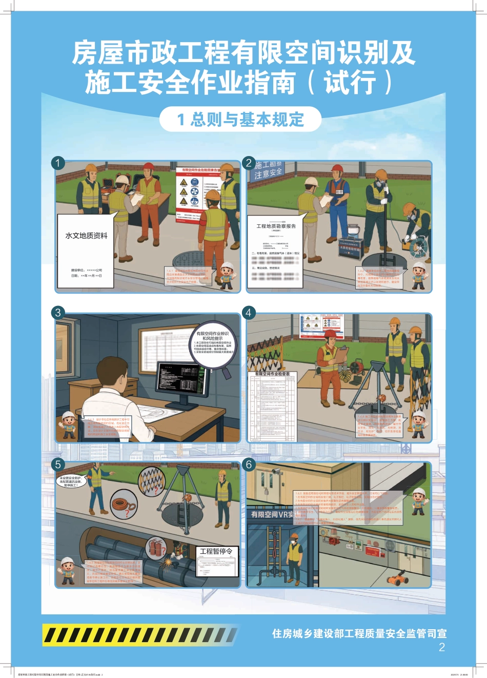 房屋市政工程有限空间识别及施工安全作业指南宣传海报（23页）_第2页