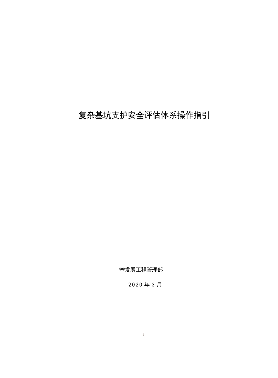 复杂基坑支护安全评估体系操作指引，图文并茂2020年（50页）_第1页