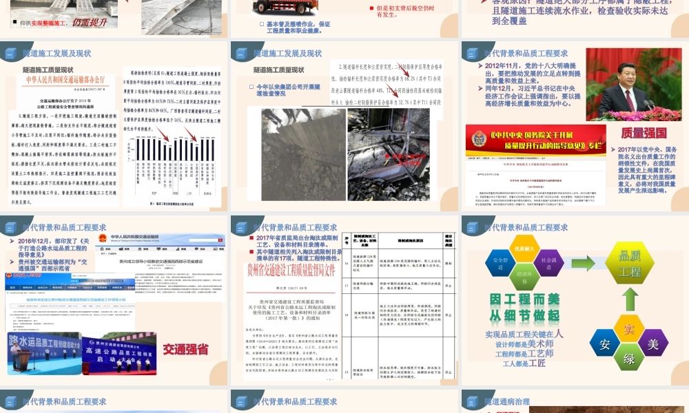 高速公路隧道质量通病控制措施ppt（63页）