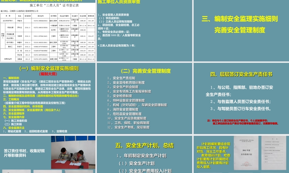 公路施工安全监理资料痕迹化管理(42页)