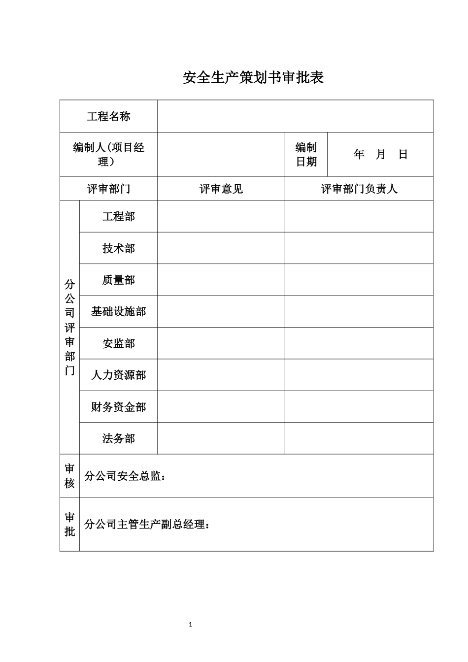 基础设施项目安全生产策划书模板(24页)_第2页