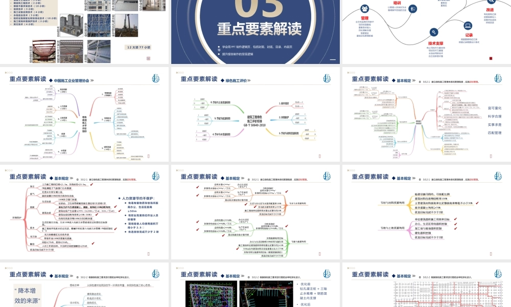 绿色施工示范工程重点要素解读与中期验收要点2023ppt（71页）