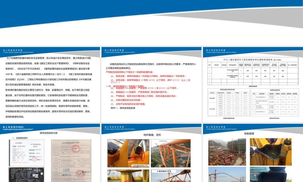名企塔式起重机进场验收作业指导ppt(33页)