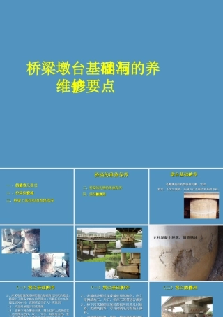 桥梁墩台基础与涵洞的养护维修要点PPT（92页）