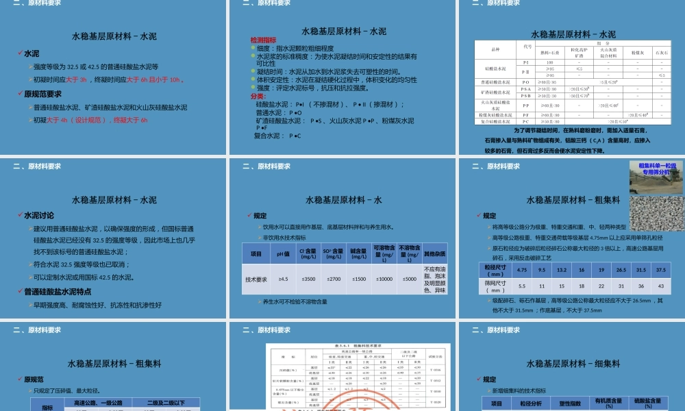 水泥稳定碎石基层试验检测技术PPT（110页）