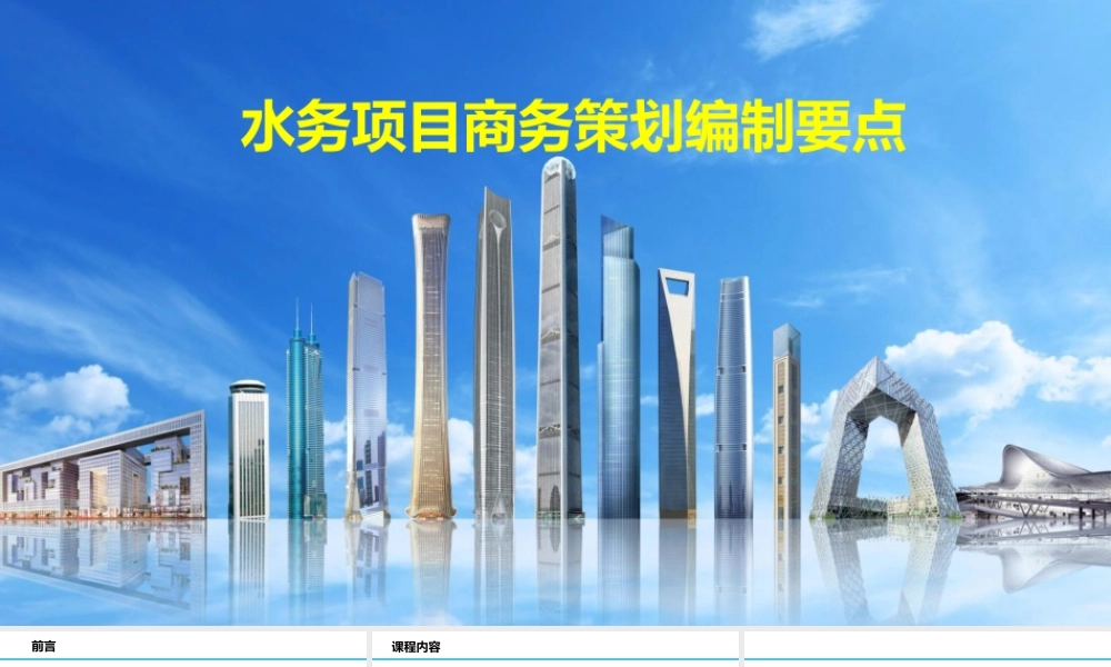 水务项目商务策划编制要点（134页） (1)