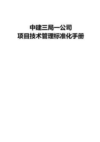 项目技术管理标准化手册（173页）