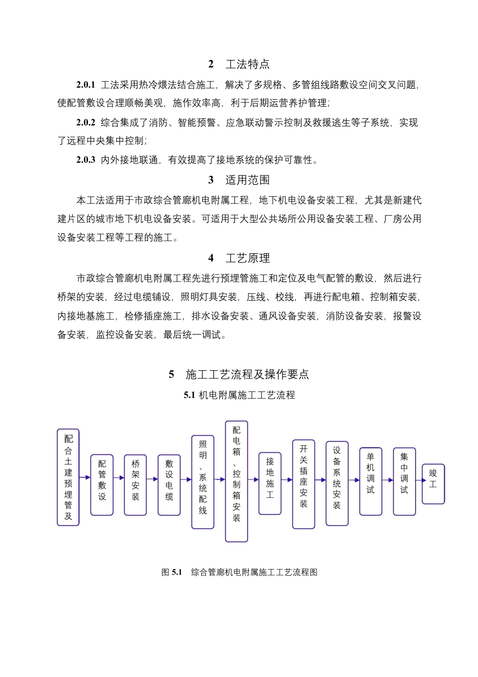 【工法】市政综合管廊机电附属工程施工工法2019word版（18页）_第2页
