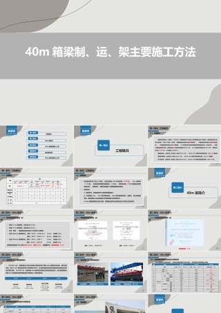 40m箱梁制、运、架主要施工方法ppt（75页）