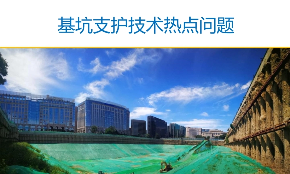 2022年基坑支护技术热点问题ppt（125页）