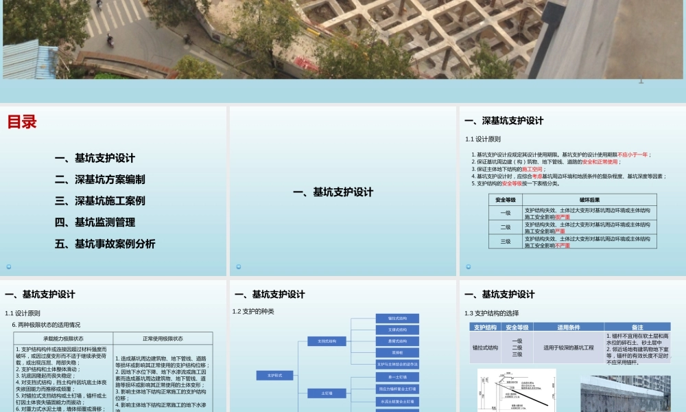2022深基坑施工方案、施工方法编制ppt（126页）