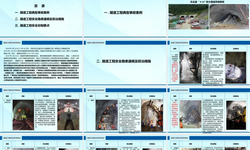 2022隧道工程安全专项培训ppt(31页)