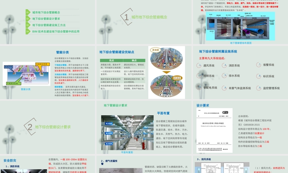 城市地下综合管廊建设ppt(40页)